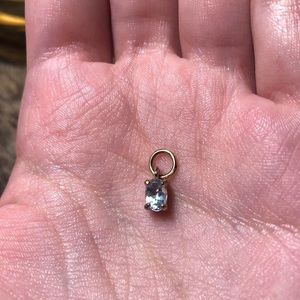 Sterling silver gold filled aquamarine pendant/charm